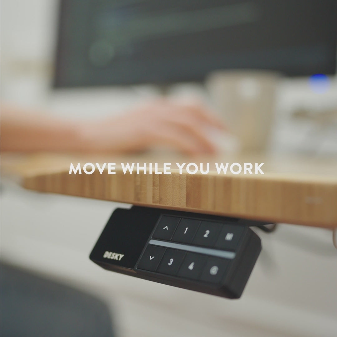 Desky Dual Bamboo Sit Stand Desk