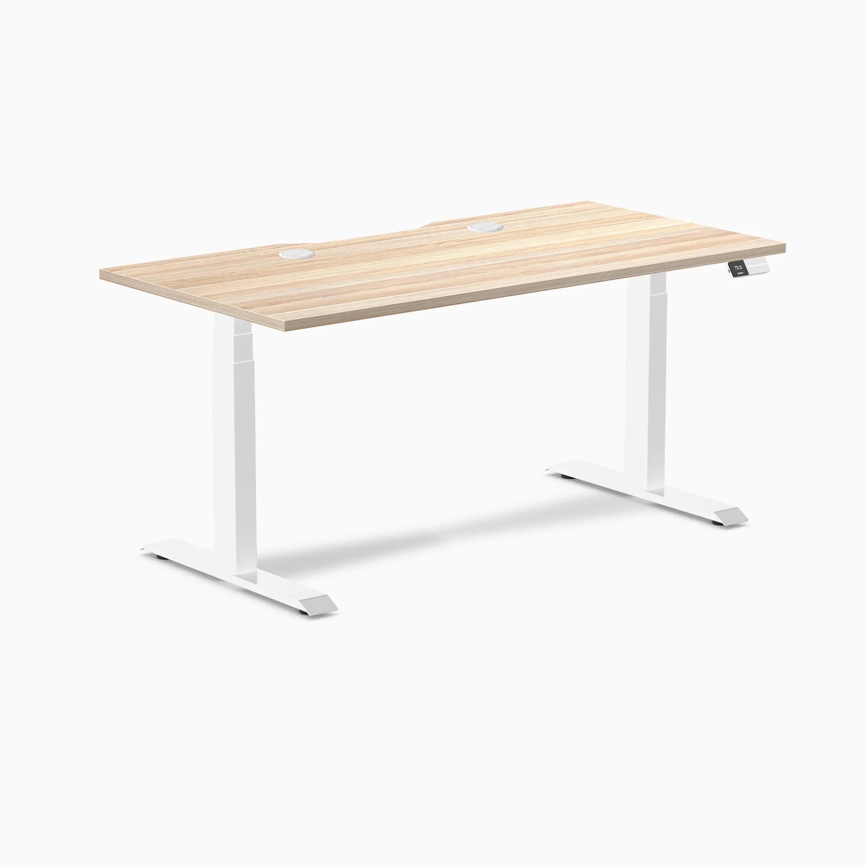 Desky Dual Scalloped Laminate Sit Stand Desk