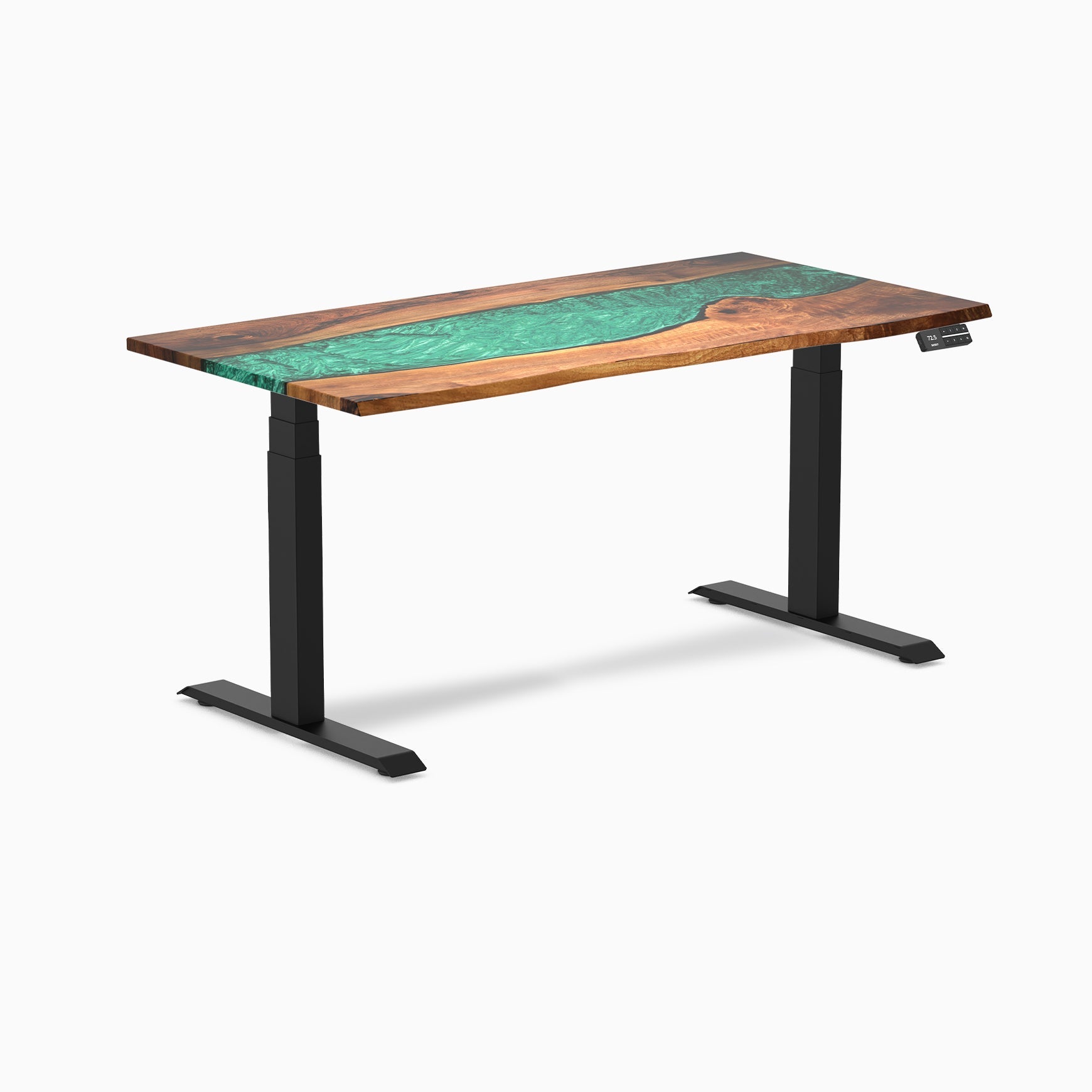 Desky Dual Resin Hardwood Sit Stand Desk