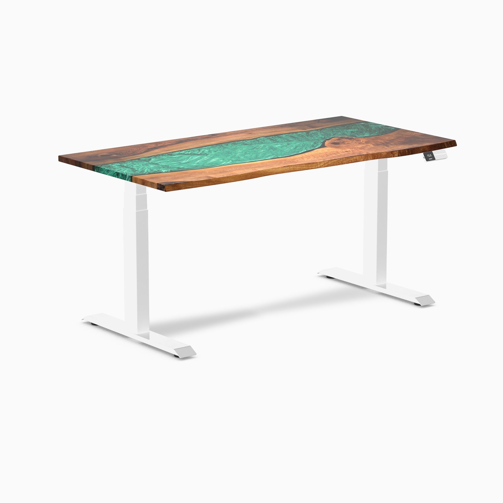 Desky Dual Resin Hardwood Sit Stand Desk