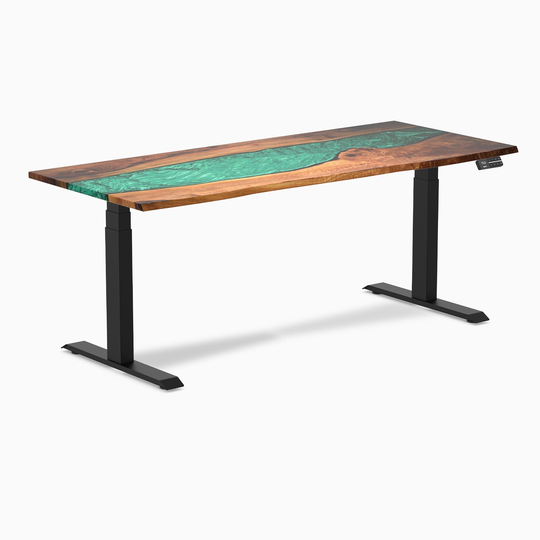 Desky Dual Resin Hardwood Sit Stand Desk