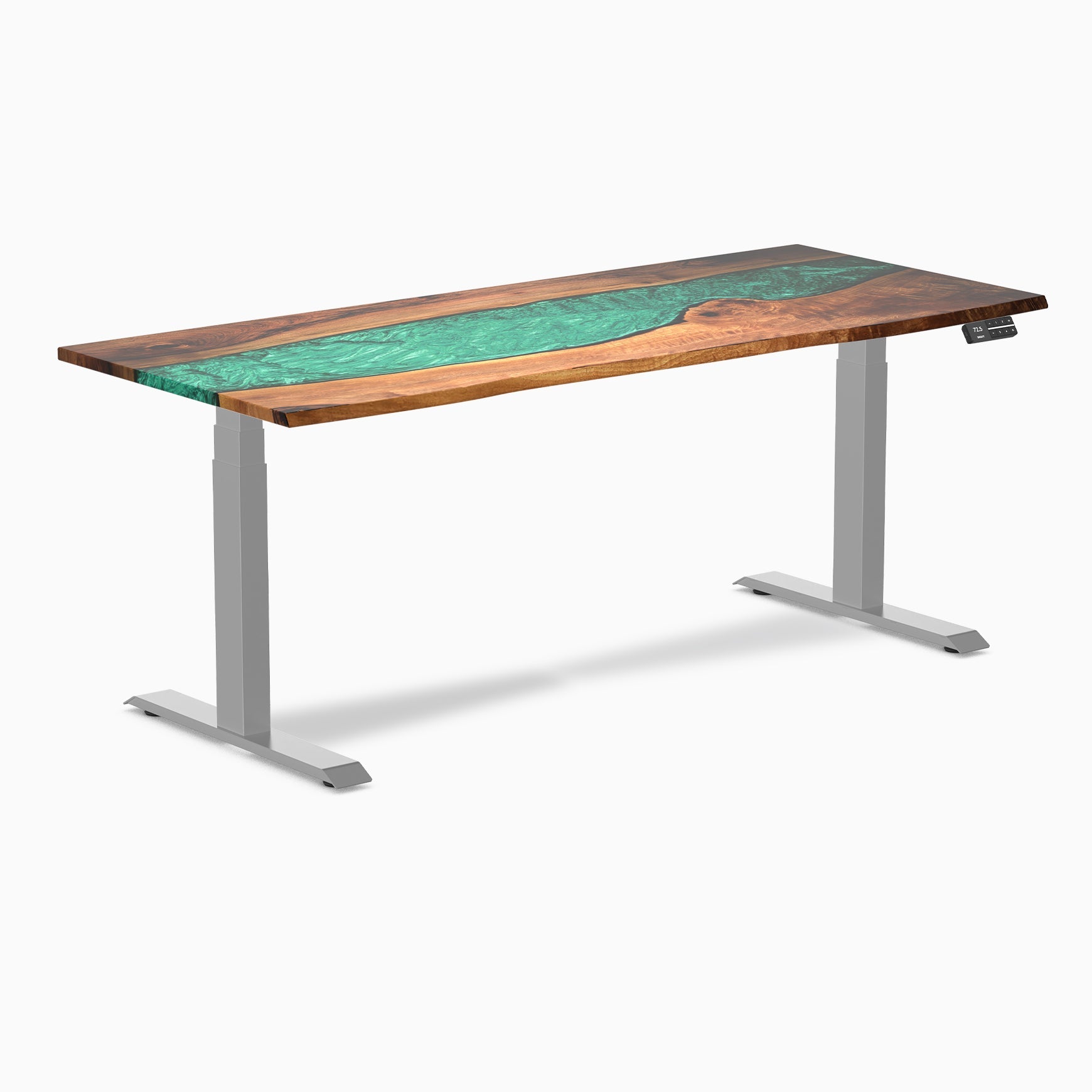 Desky Dual Resin Hardwood Sit Stand Desk