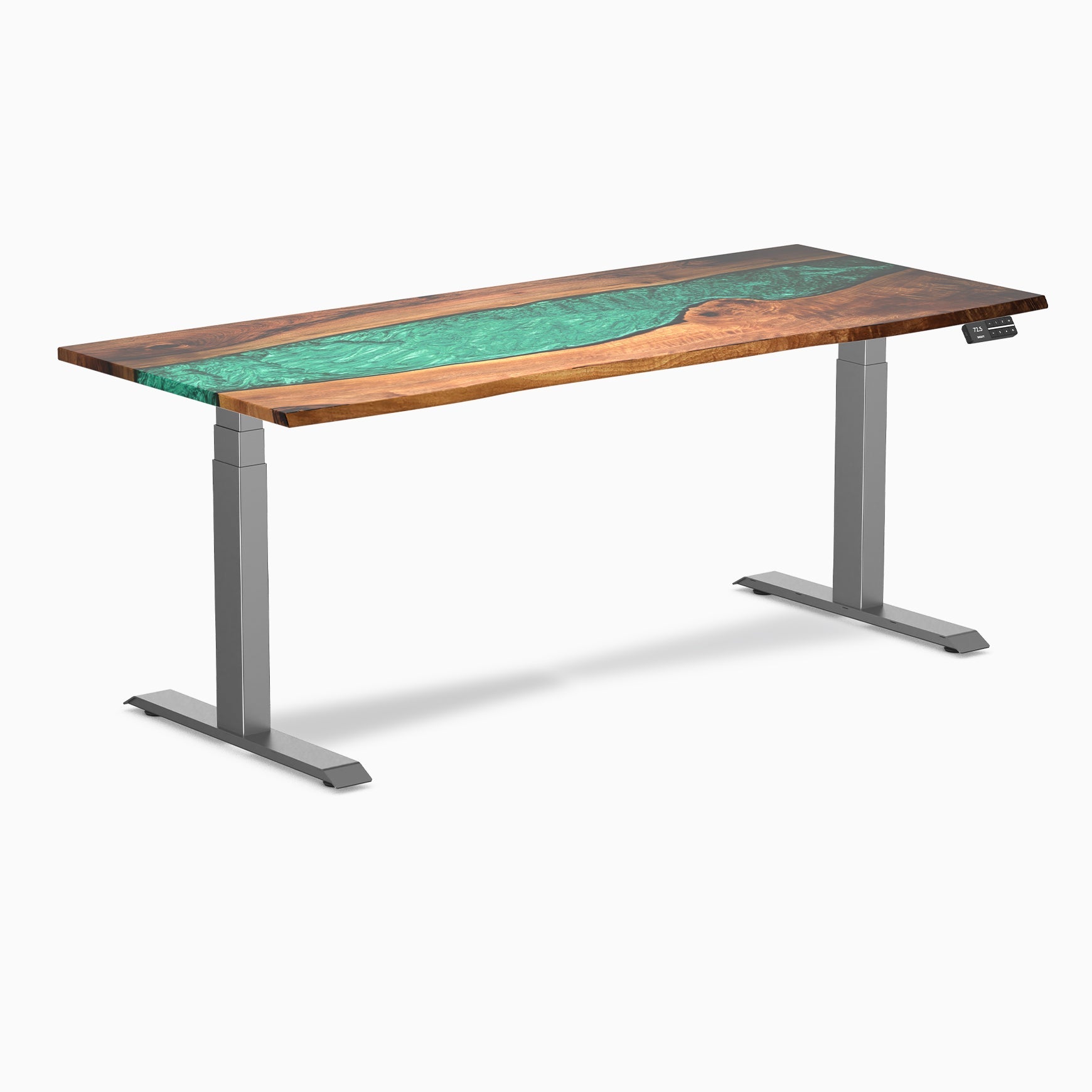 Desky Dual Resin Hardwood Sit Stand Desk