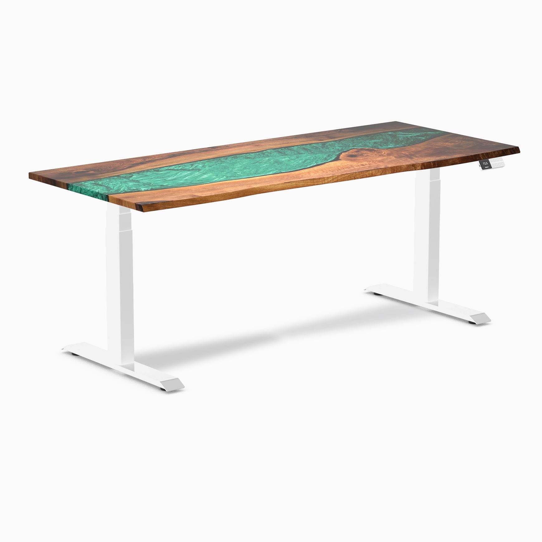 Desky Dual Resin Hardwood Sit Stand Desk