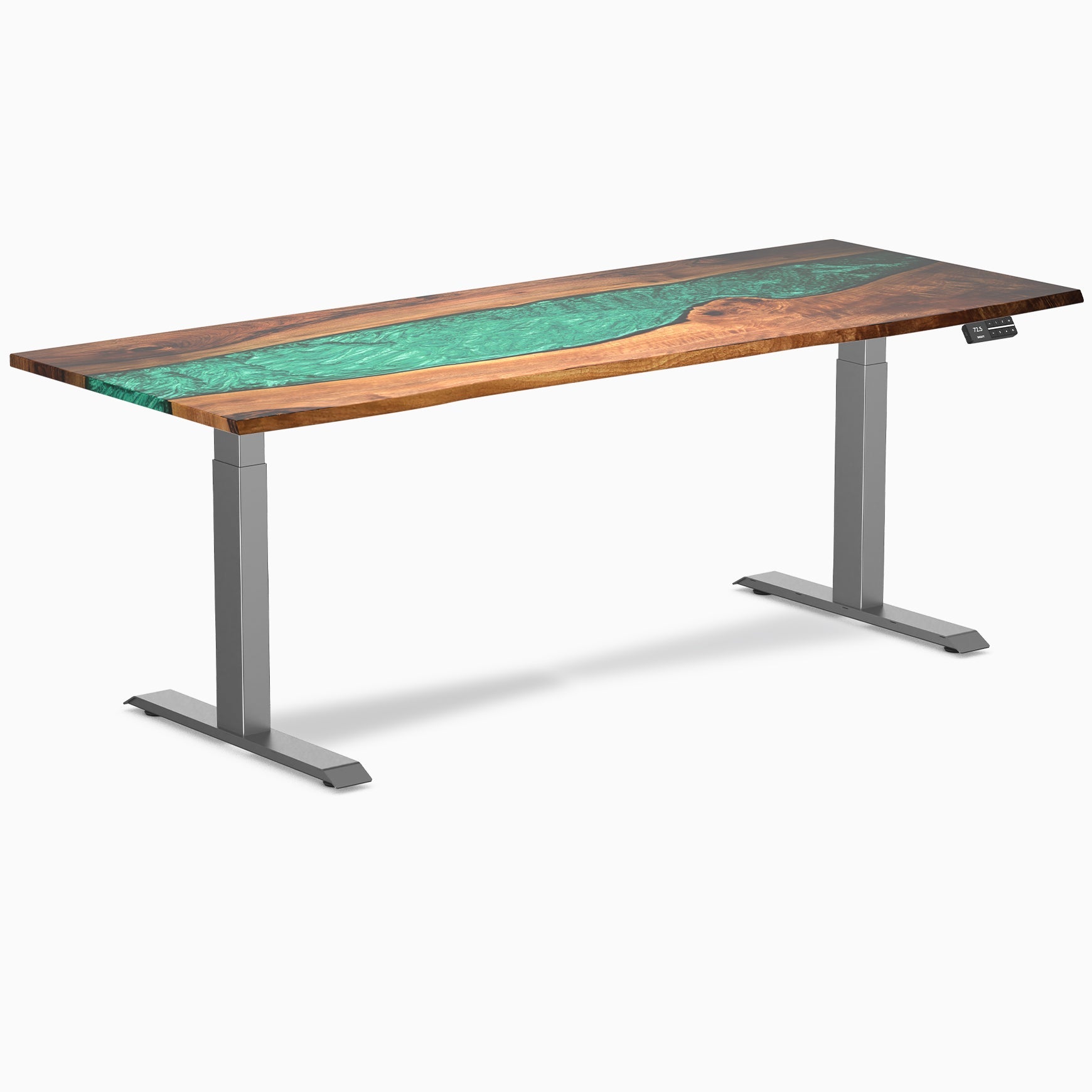 Desky Dual Resin Hardwood Sit Stand Desk