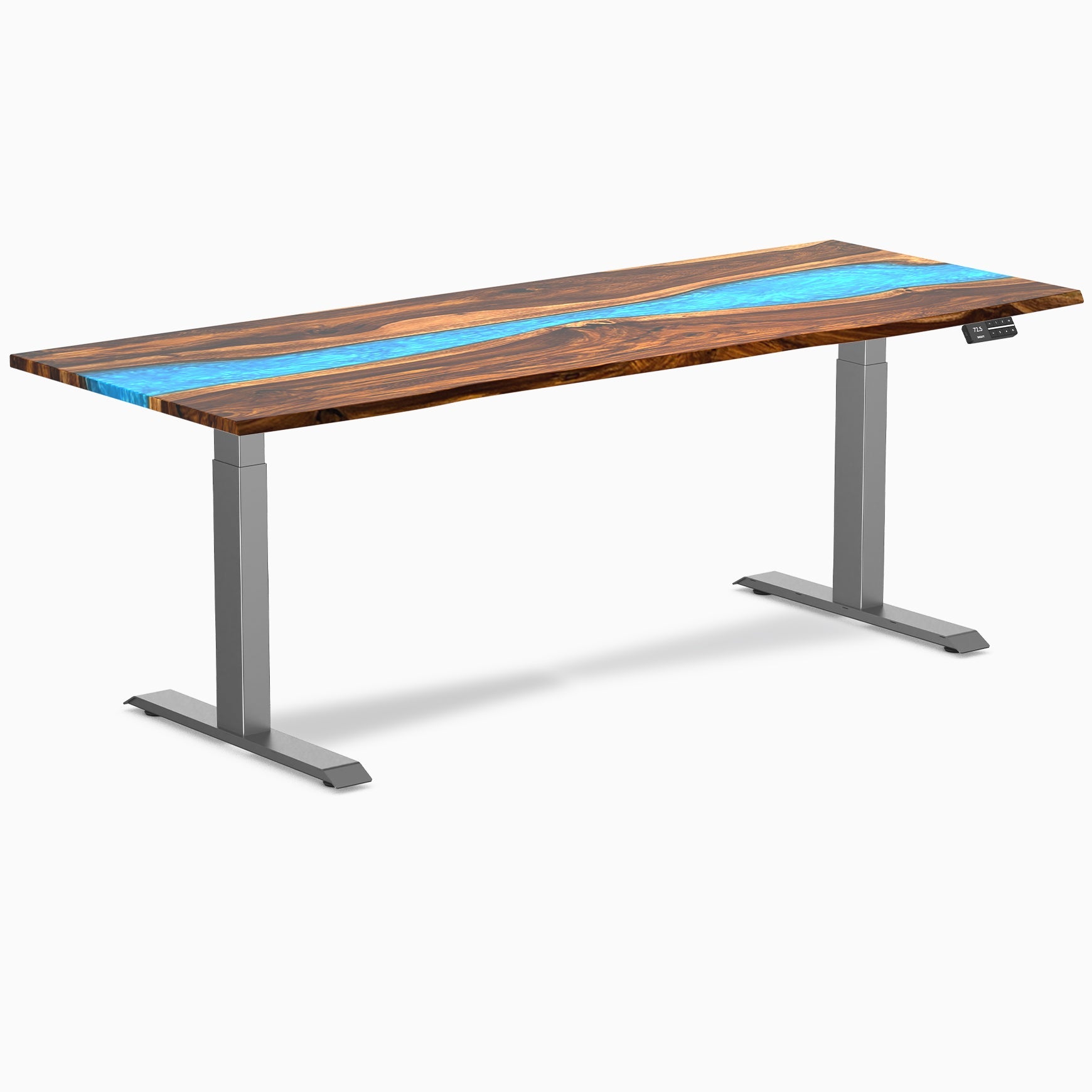 Desky Dual Resin Hardwood Sit Stand Desk