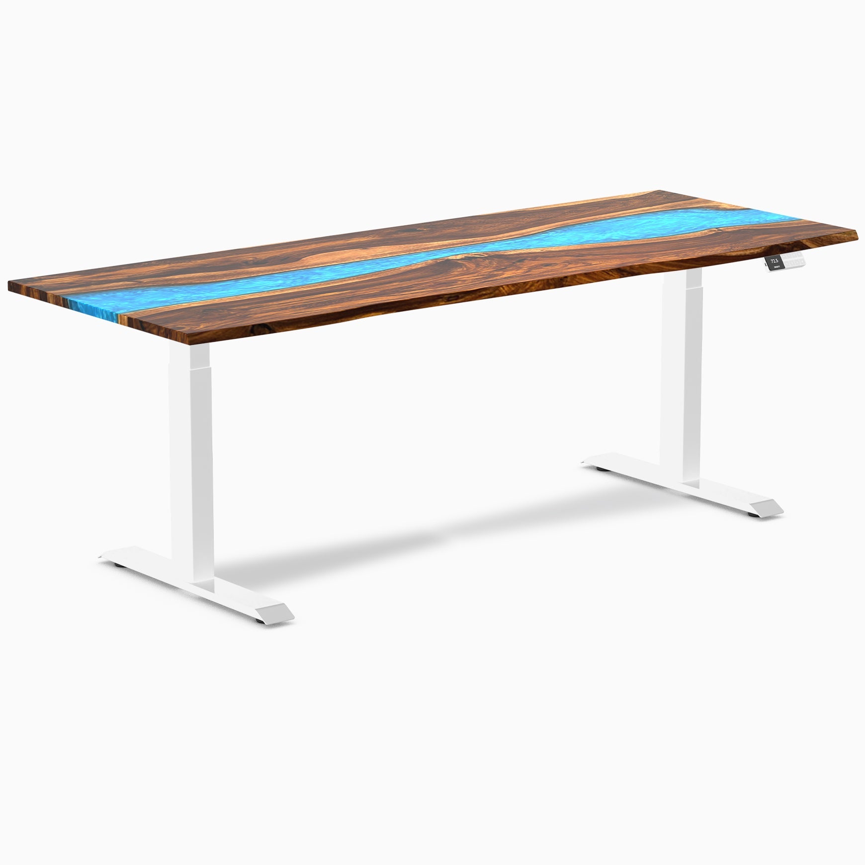 Desky Dual Resin Hardwood Sit Stand Desk