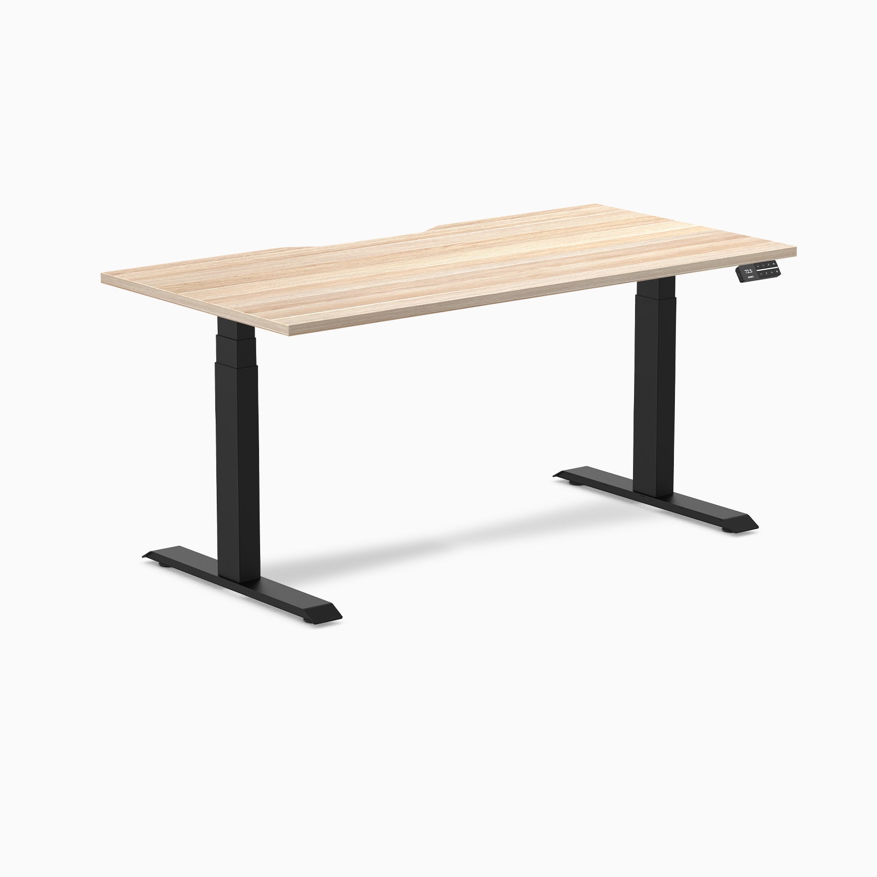 Desky Dual Scalloped Laminate Sit Stand Desk