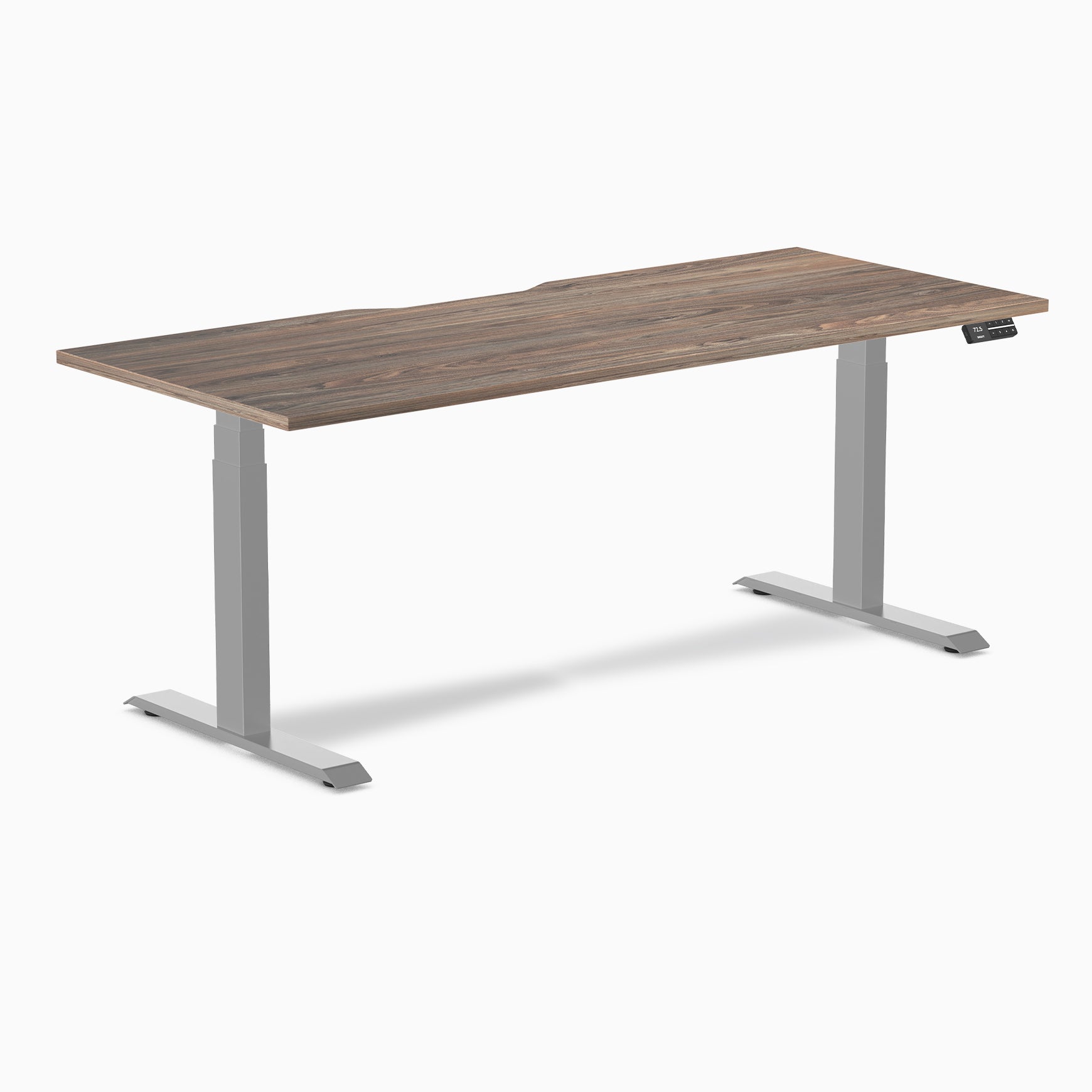 Desky Dual Scalloped Laminate Sit Stand Desk