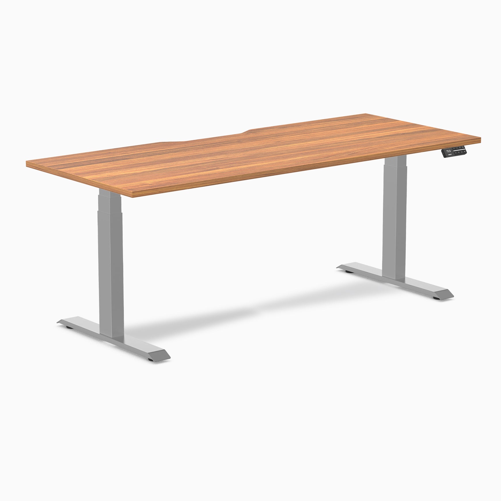 Desky Dual Scalloped Laminate Sit Stand Desk
