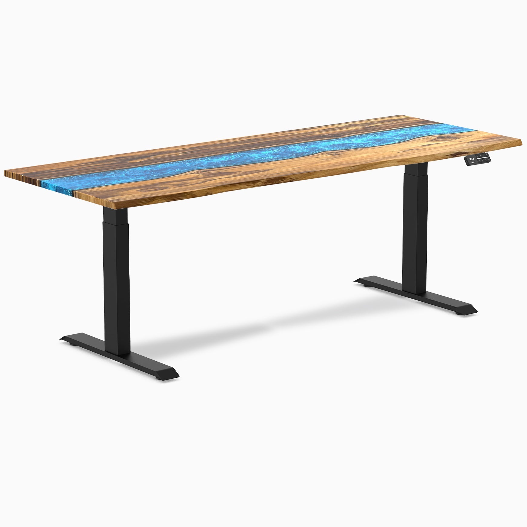 Desky Dual Resin Hardwood Sit Stand Desk