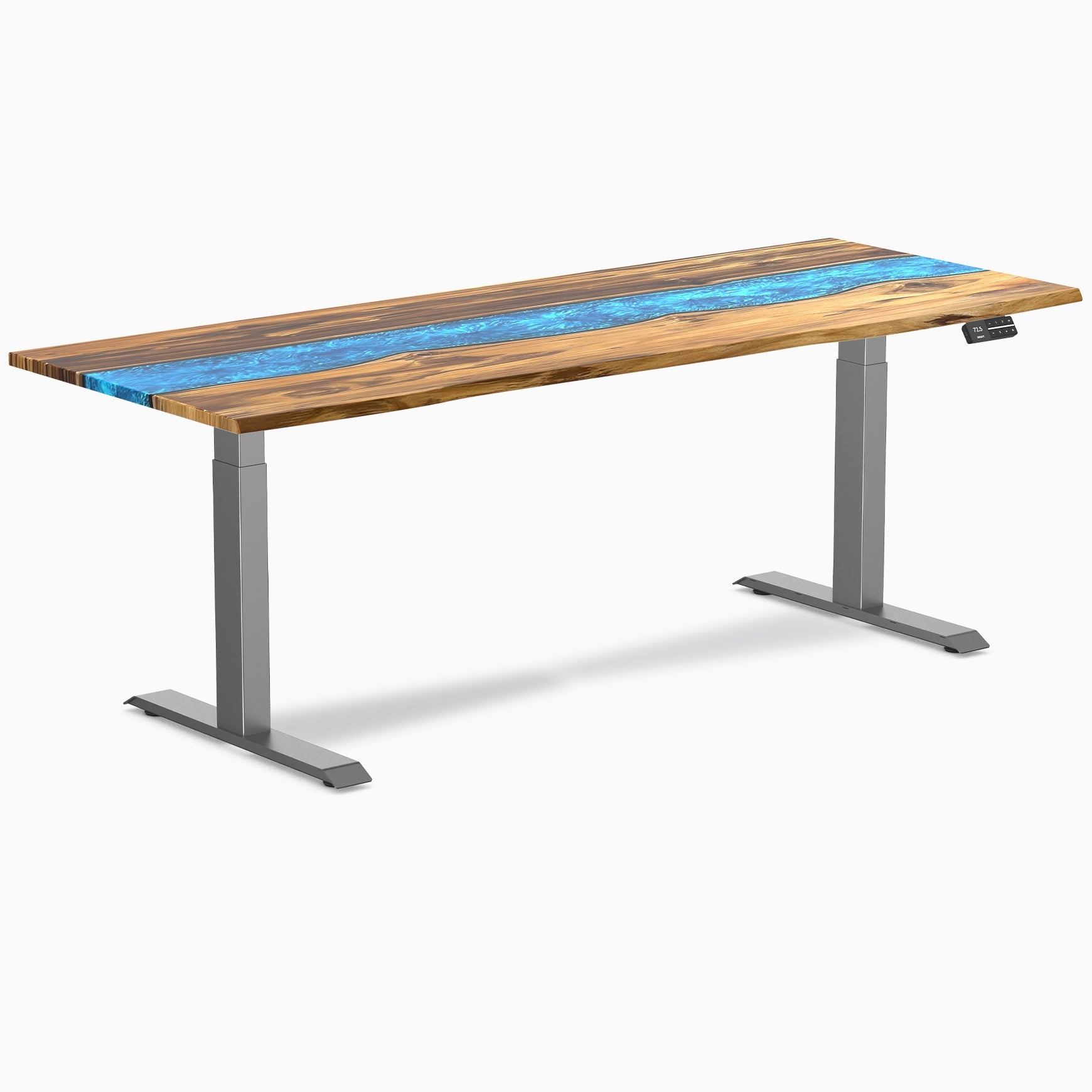 Desky Dual Resin Hardwood Sit Stand Desk