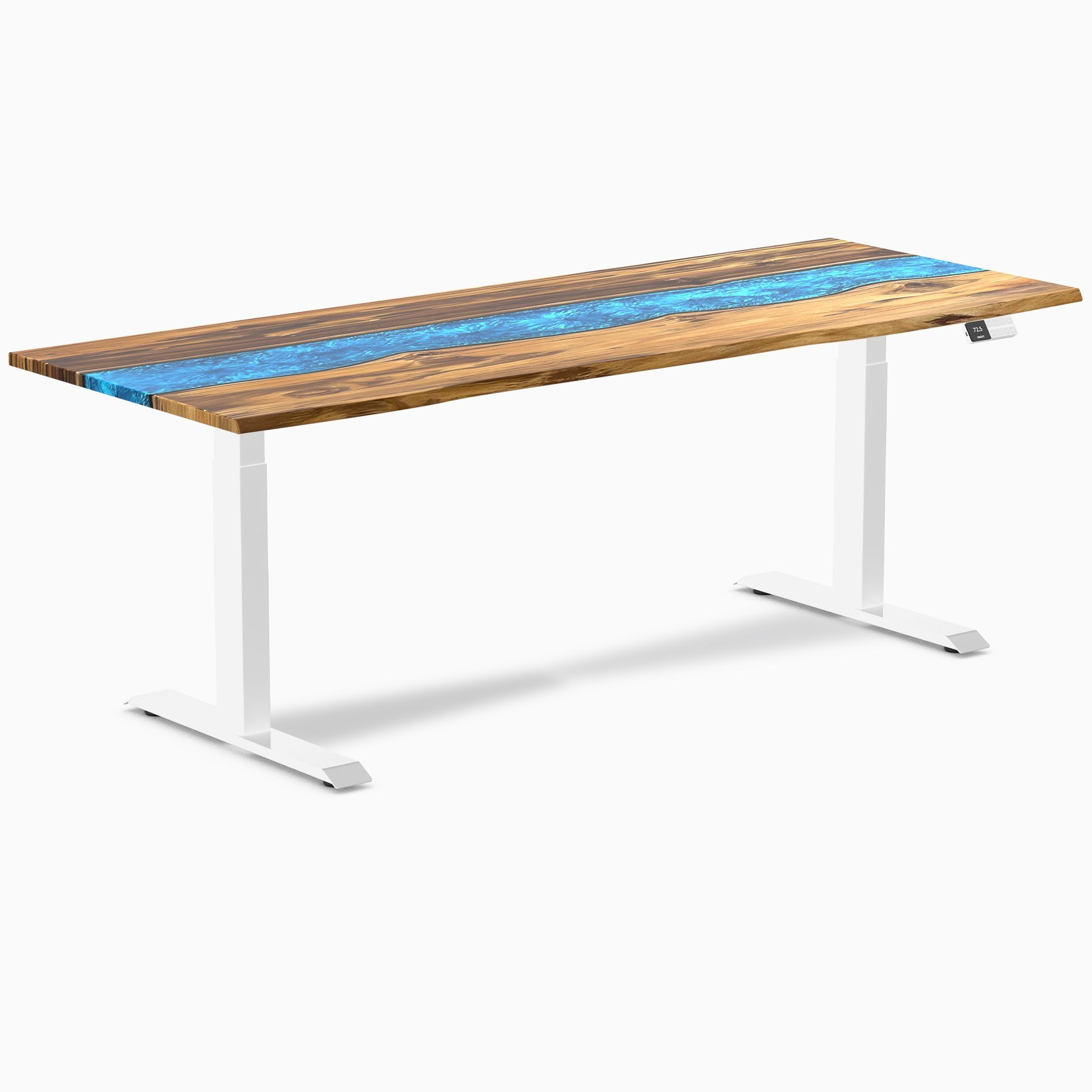 Desky Dual Resin Hardwood Sit Stand Desk