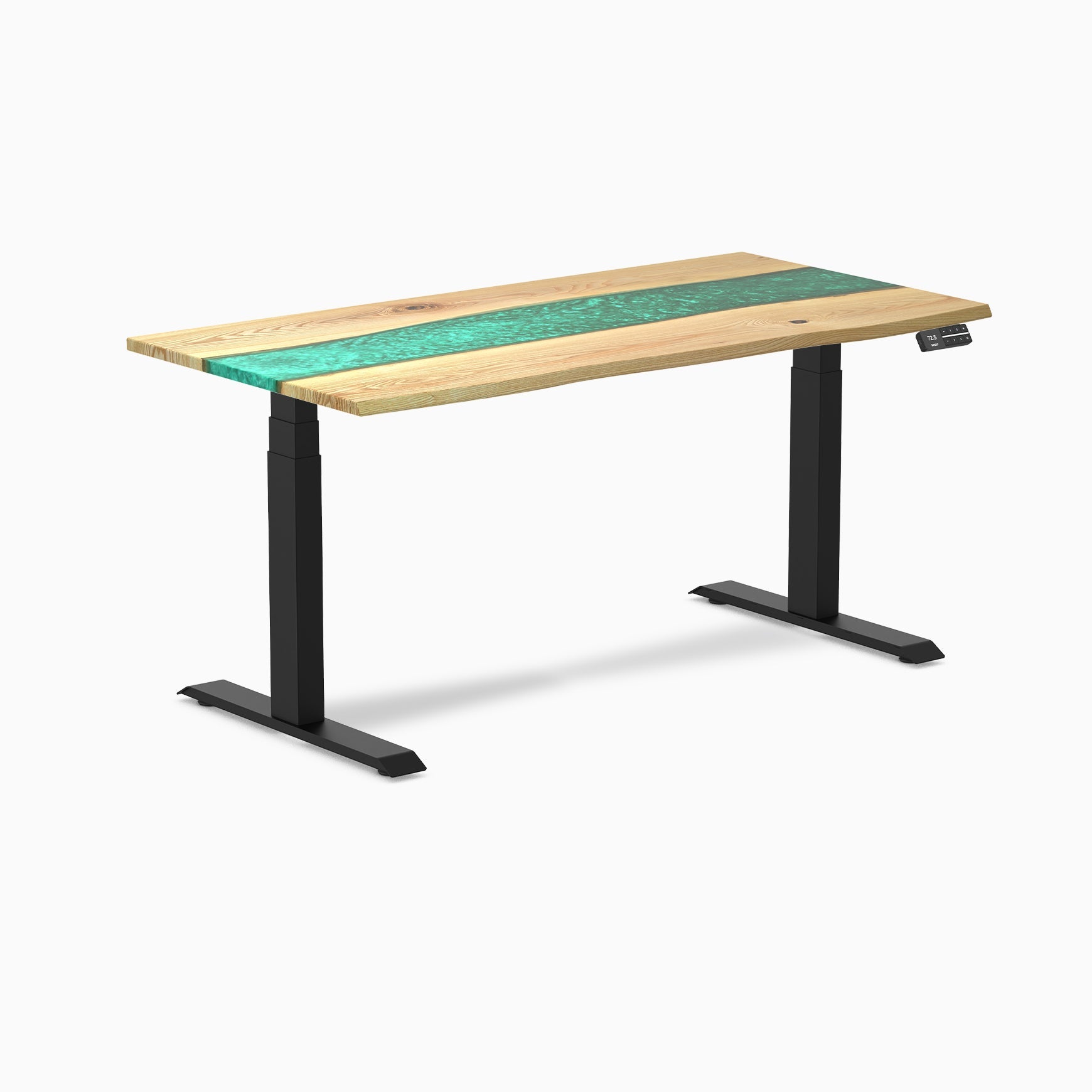 Desky Dual Resin Hardwood Sit Stand Desk