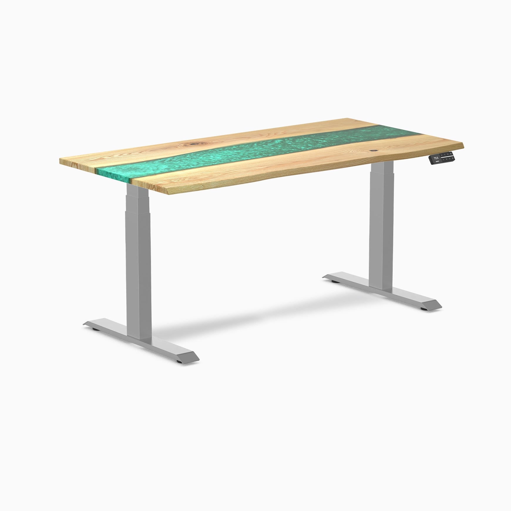 Desky Dual Resin Hardwood Sit Stand Desk