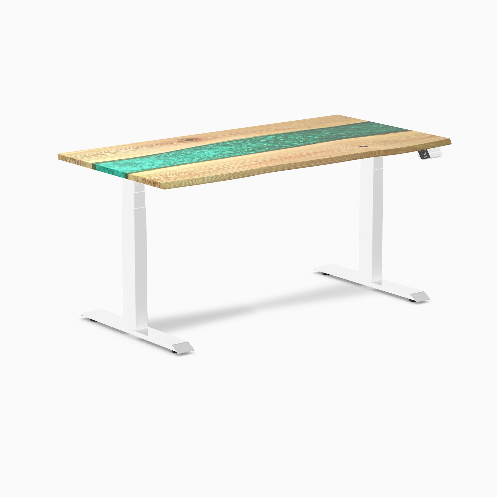 Desky Dual Resin Hardwood Sit Stand Desk